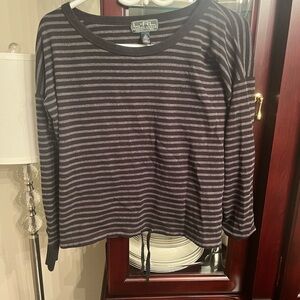 Ralph Lauren Active Striped Black and Gray Top